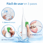 PowerFloss™  Irrigador bucal portátil, Elimina placa y residuos