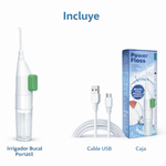 PowerFloss™  Irrigador bucal portátil, Elimina placa y residuos